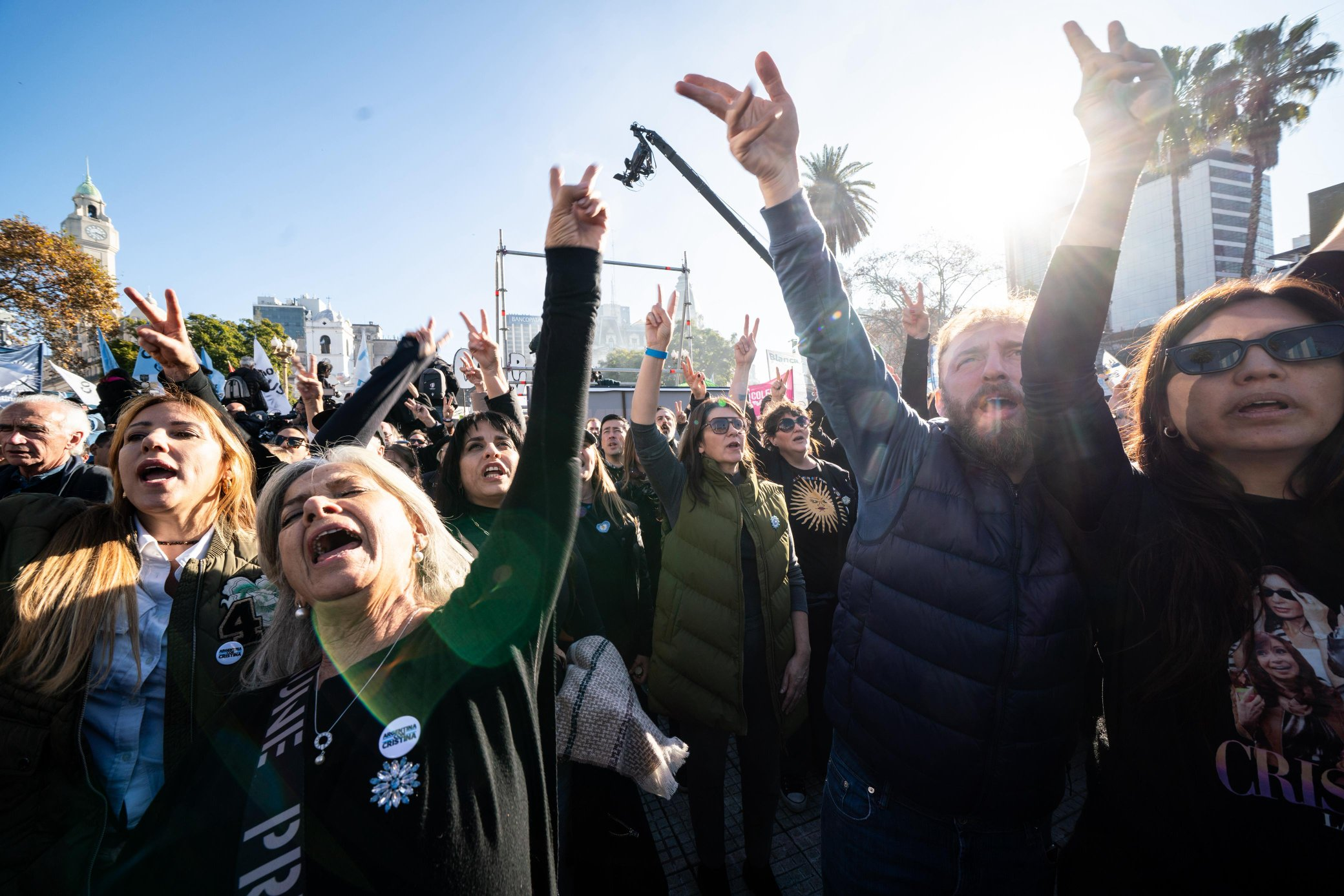 Mariel Fernández marchó a Plaza de Mayo y aseguró que «Cristina es una presa política»