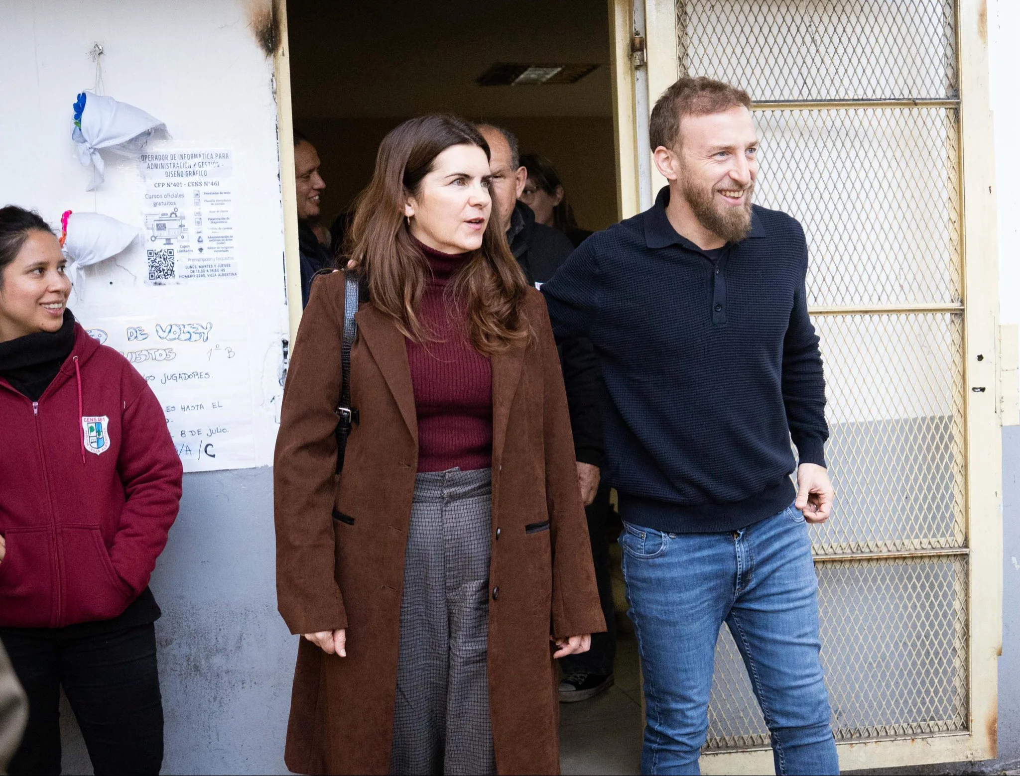 Lomas de Zamora: Otermín recibió a Mariel Fernández y visitaron un centro educativo de Villa Albertina