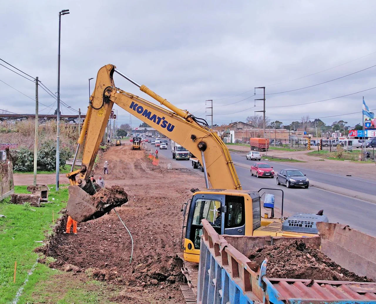 Almirante Brown: avanzan las obras de renovación integral sobre la Ruta Provincial N° 4