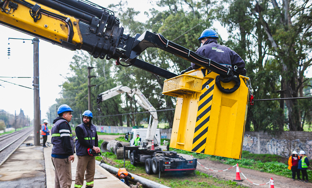 Almirante Brown: avanza la nueva estación de la UNaB con obras para electrificar el servicio