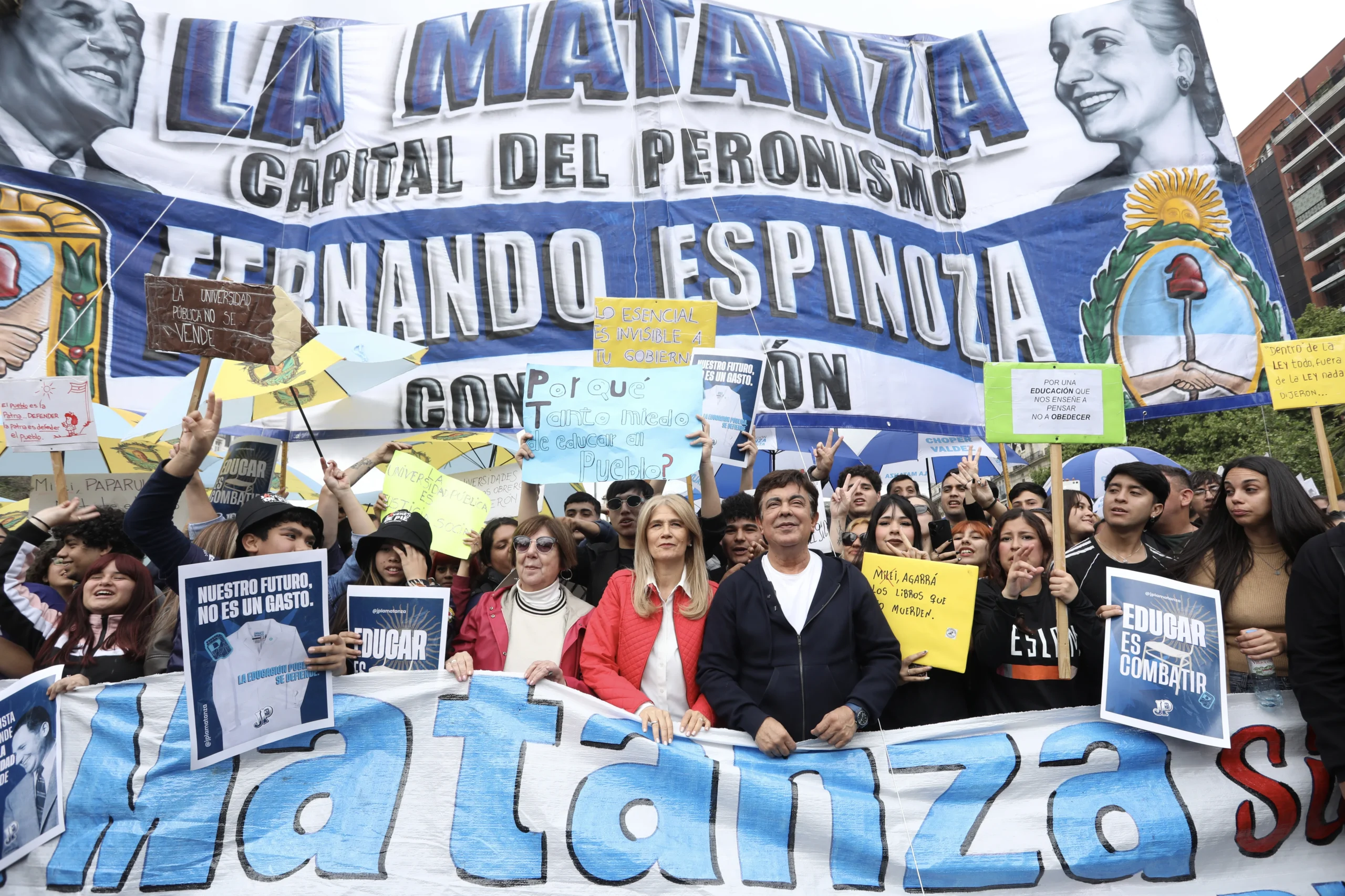 La Matanza: Espinoza participó de la Marcha Federal Universitaria y cuestionó los recortes de Milei